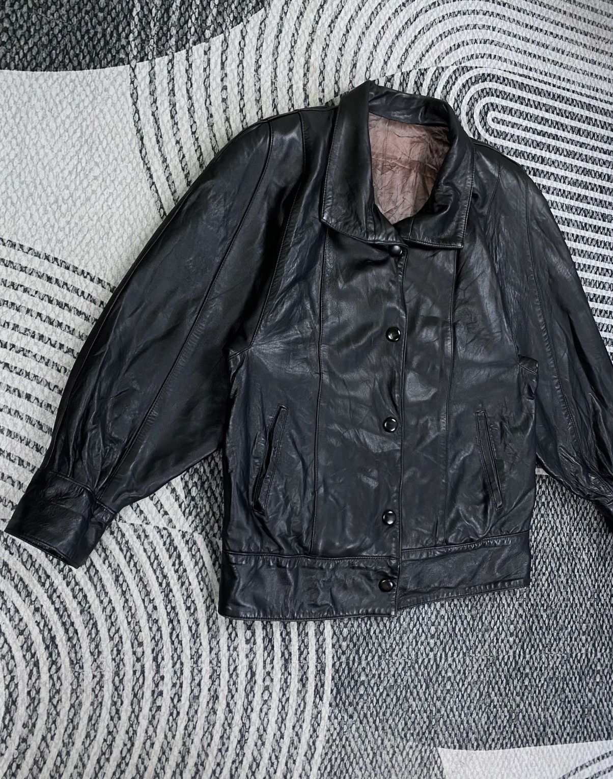 Vintage Vintage Spain Brand Full Leather Buttoned Jacket Size US M / EU 48-50 / 2 - 3 Thumbnail