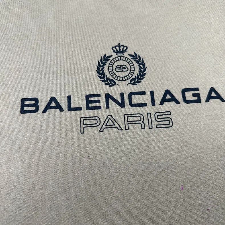Balenciaga Balenciaga Khaki wheat logo short-sleeve T-shirt Size US M / EU 48-50 / 2 - 3 Thumbnail