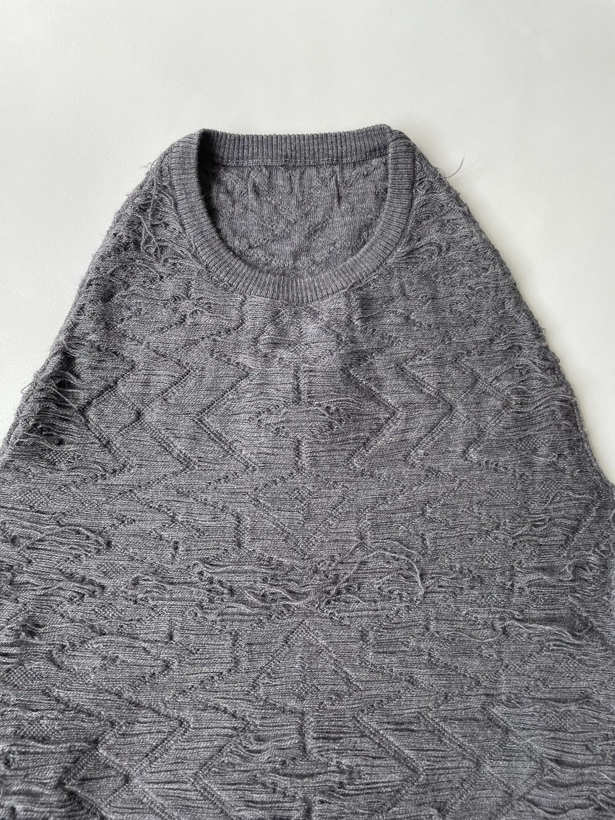 Maison Margiela A/W 10 ‘Destroyed Slouch Neck’ Knit Sweater Size M / US 6-8 / IT 42-44 - 4 Thumbnail