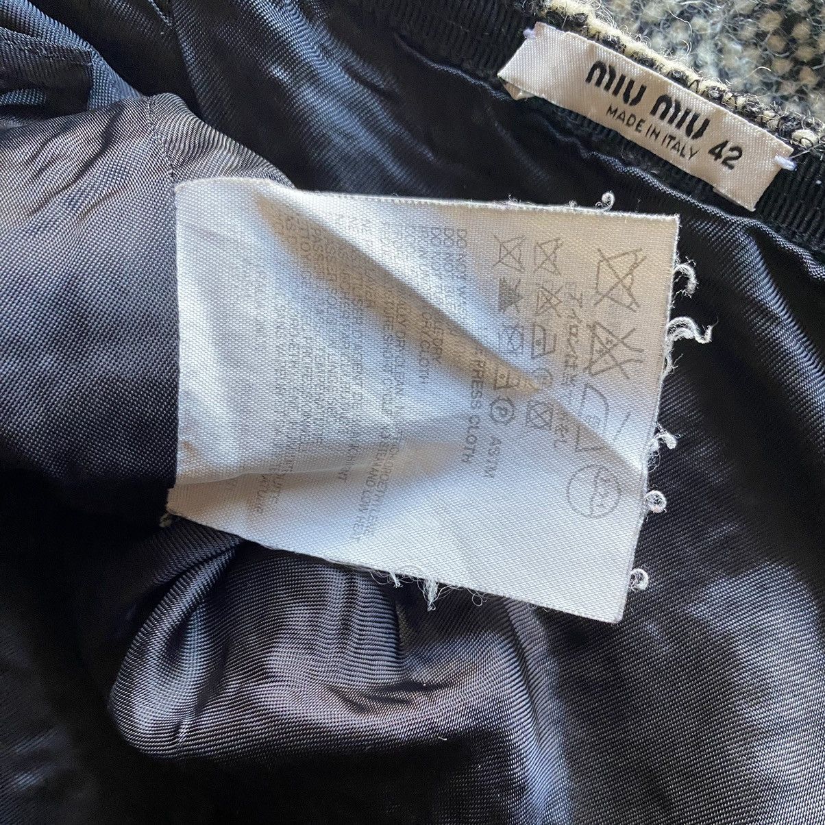 Miu Miu Miu Miu Stretch Tweet Skirt With Studded Size 28" / US 6 / IT 42 - 6 Thumbnail