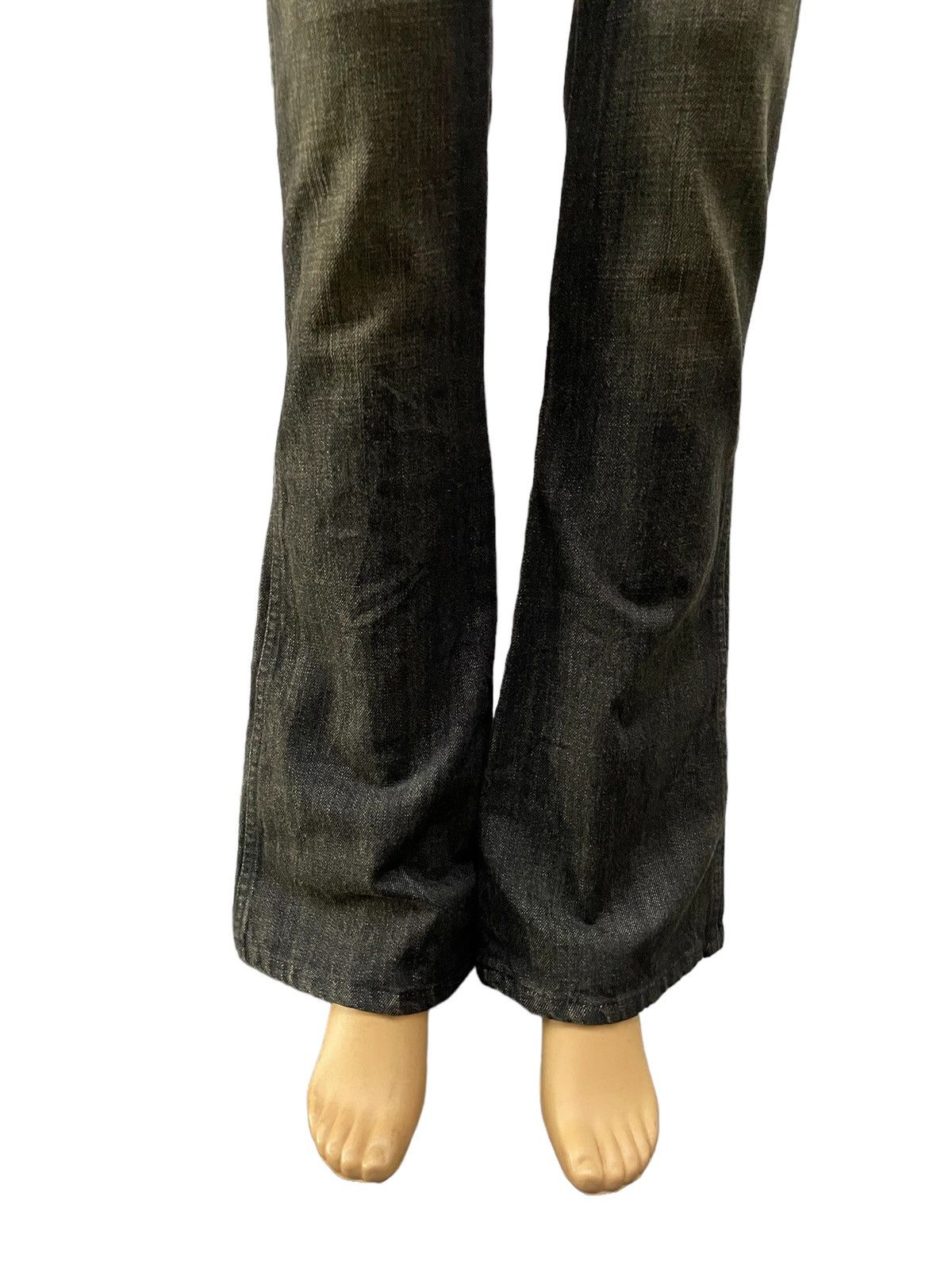 If Six Was Nine × Le Grande Bleu (L.G.B.) Red Carpet Japan Flared Bush Pocket Distressed Jeans Size US 27 - 6 Thumbnail