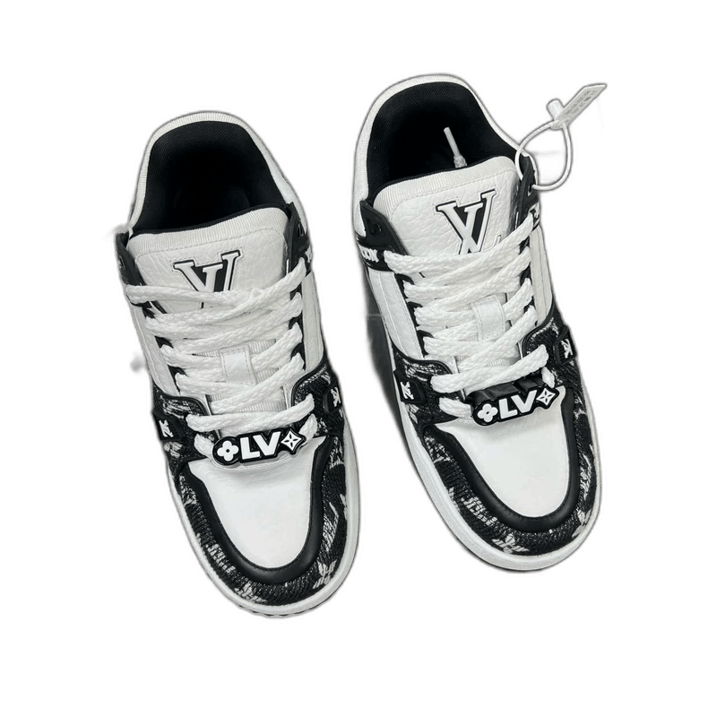 Louis Vuitton LV Trainer Maxi Black and White Denim Sneakers Size US 7 / EU 40 - 1 Thumbnail