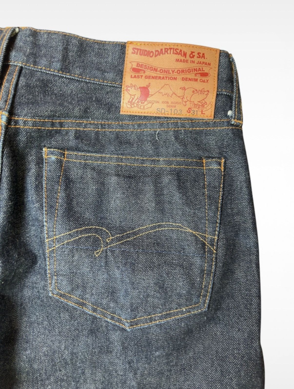 Studio D'Artisan Studio D'Artisan SD-103 Straight Raw Denim Jeans Size 31 Size US 31 - 3 Thumbnail