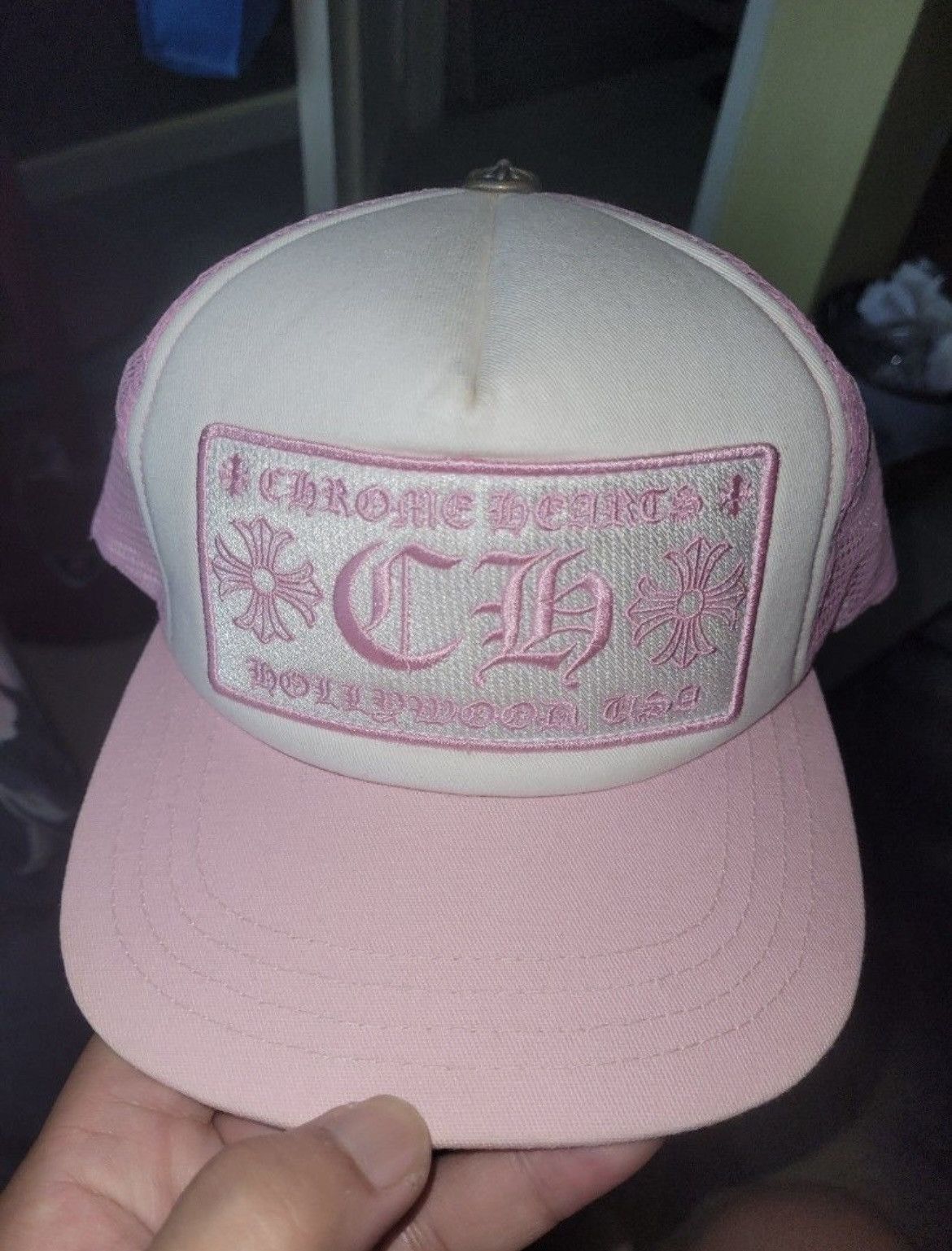 Chrome hearts Trcuker Hat Pink OS Size