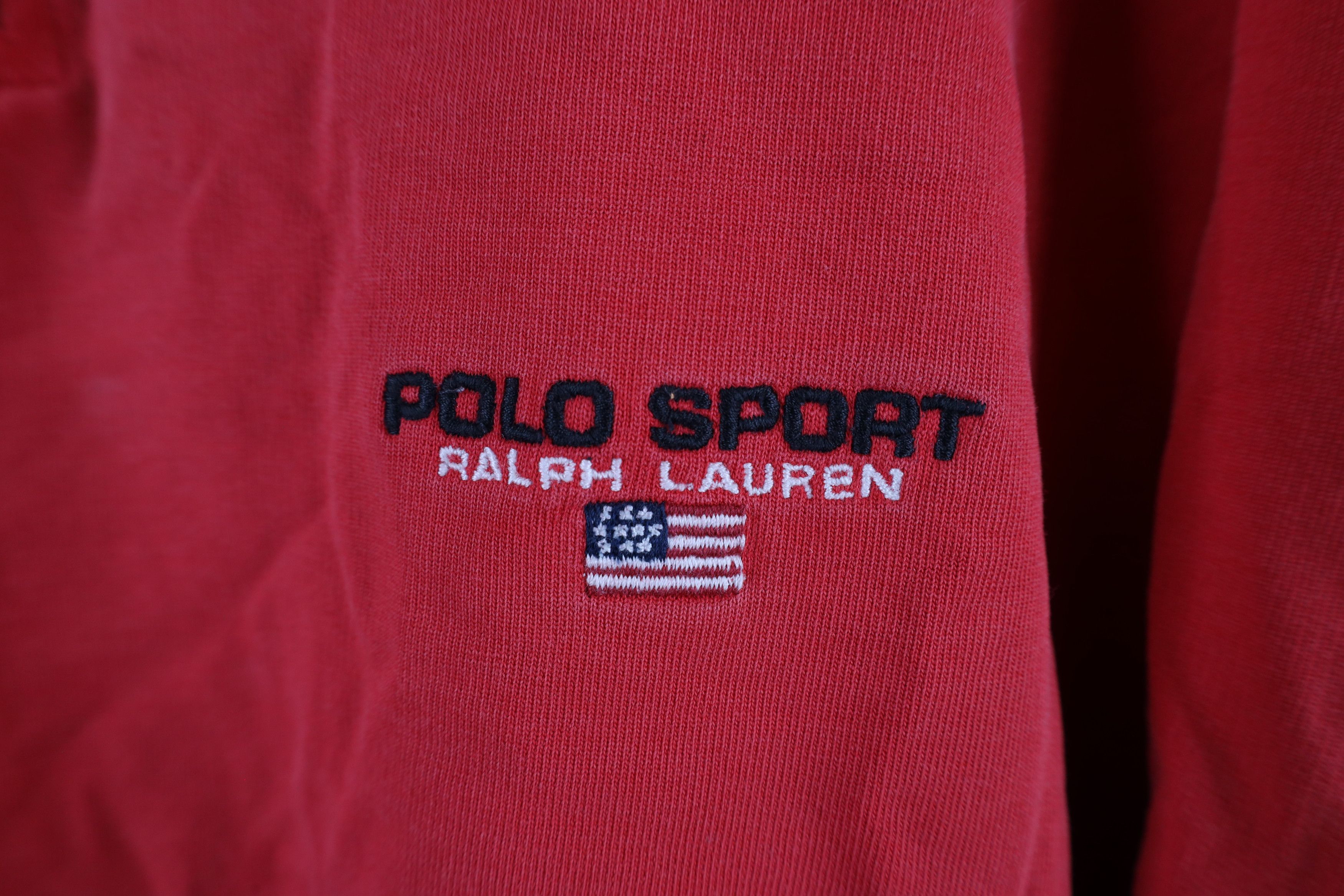 Polo Ralph Lauren Vintage 90s Polo Sport Ralph Lauren Flag Half Zip Sweatshirt Size US XXL / EU 58 / 5 - 4 Thumbnail