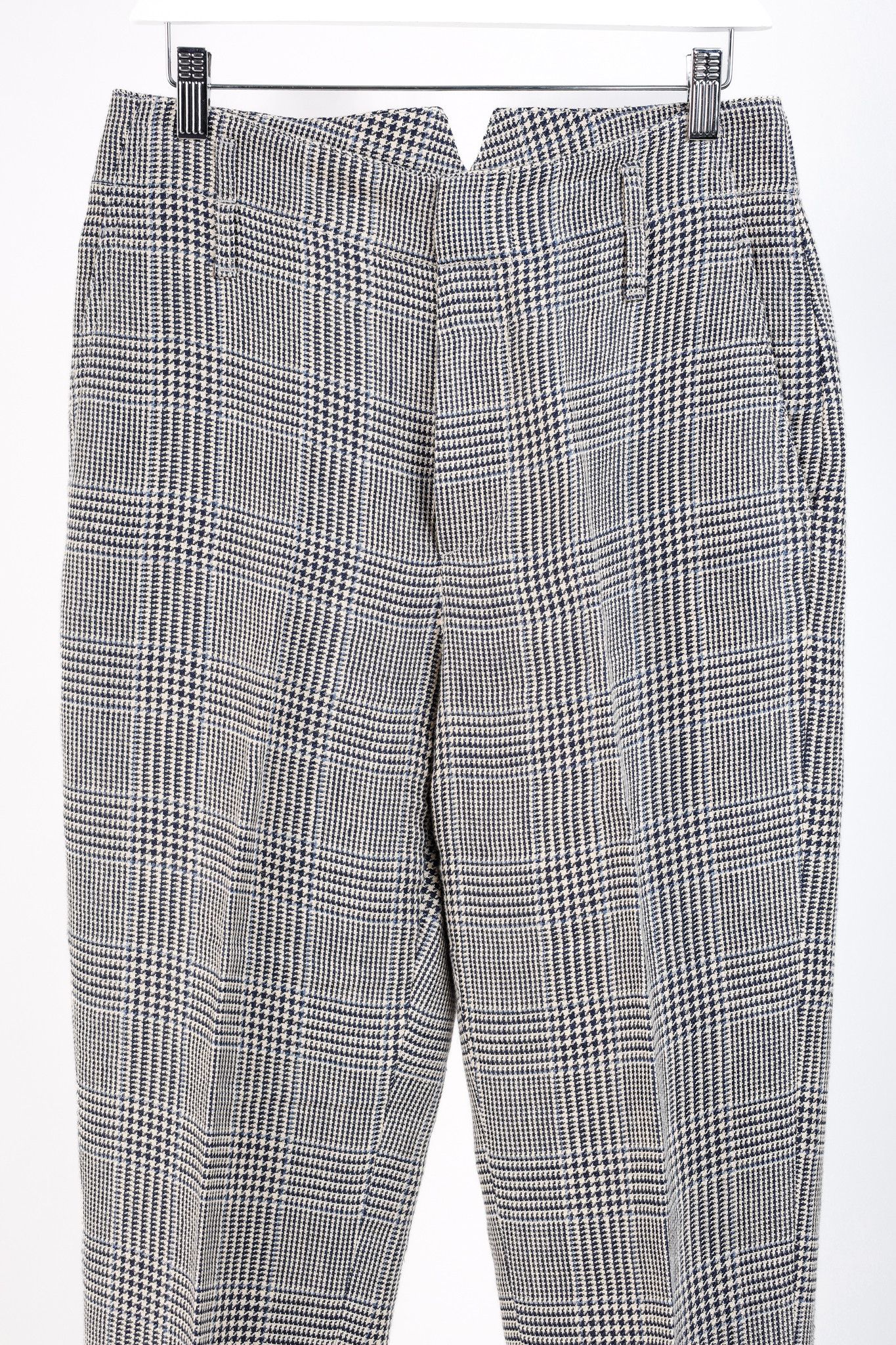 Brunello Cucinelli Brunello Cucinnelli SS/19 Beige & Black Linen Check Trousers Size 27" / US 4 / IT 40 - 3 Thumbnail