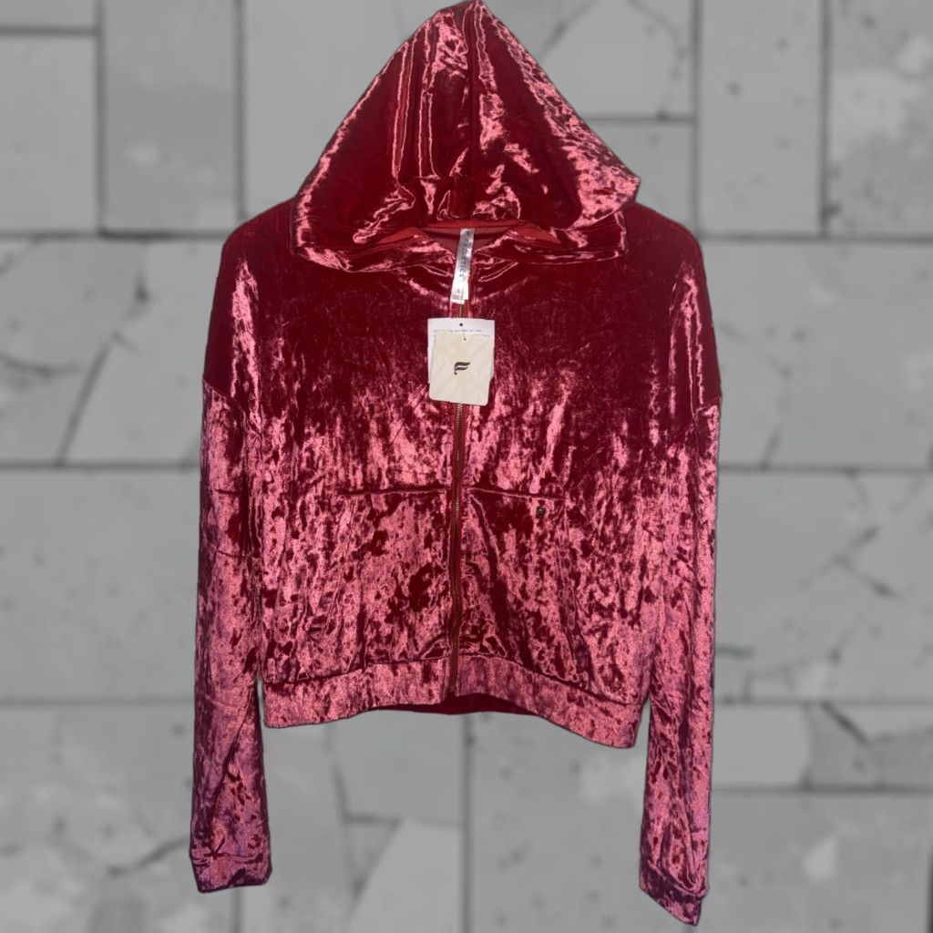 Fabletics NWT Fabletics PINK Full Zip velour Jacket Woman’s Size S Size S / US 4 / IT 40 - 1 Thumbnail
