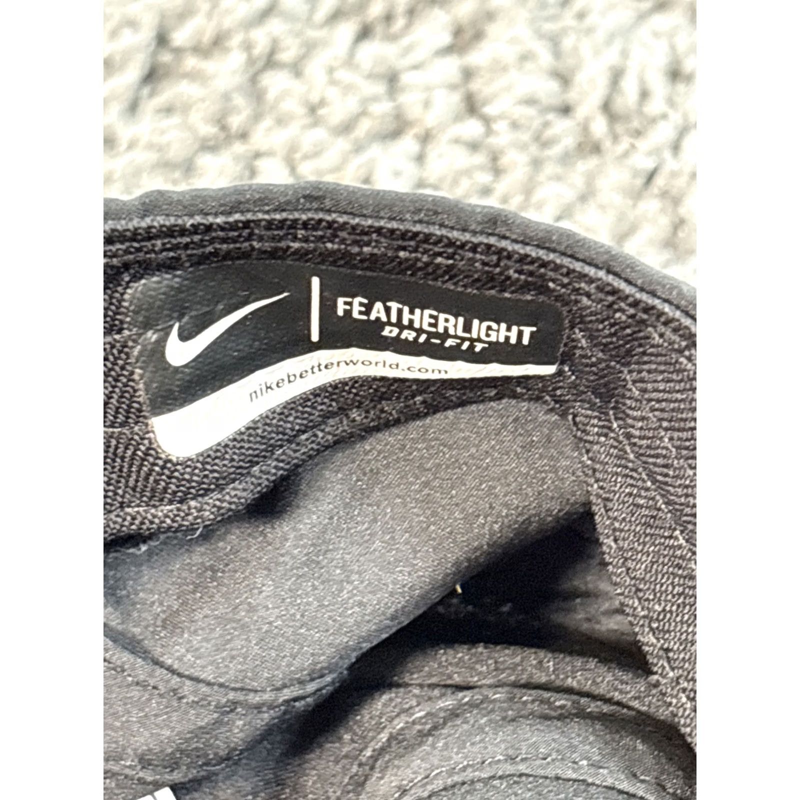 Nike NIKE Hat Mens 7 Panel Strapback Reflective Featherlight Dri-fit Black Tailwind One Size Adjustable Breathable Lightweight Sports Cap Size ONE SIZE - 6 Thumbnail