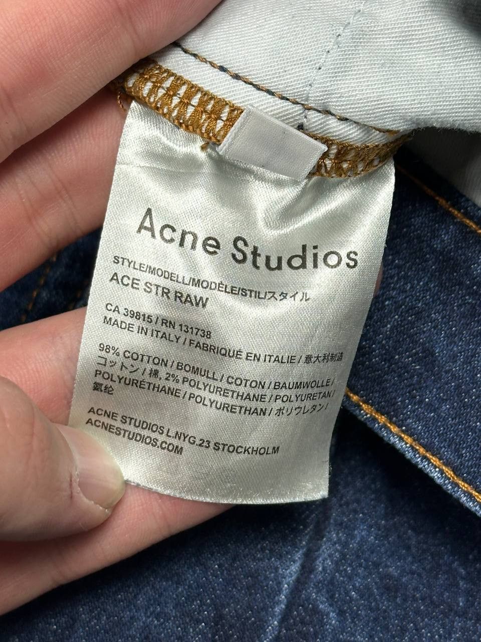Acne Studios Acne Studios Rare Ace Str Raw Denim Jeans Size 30" / US 8 / IT 44 - 8 Thumbnail