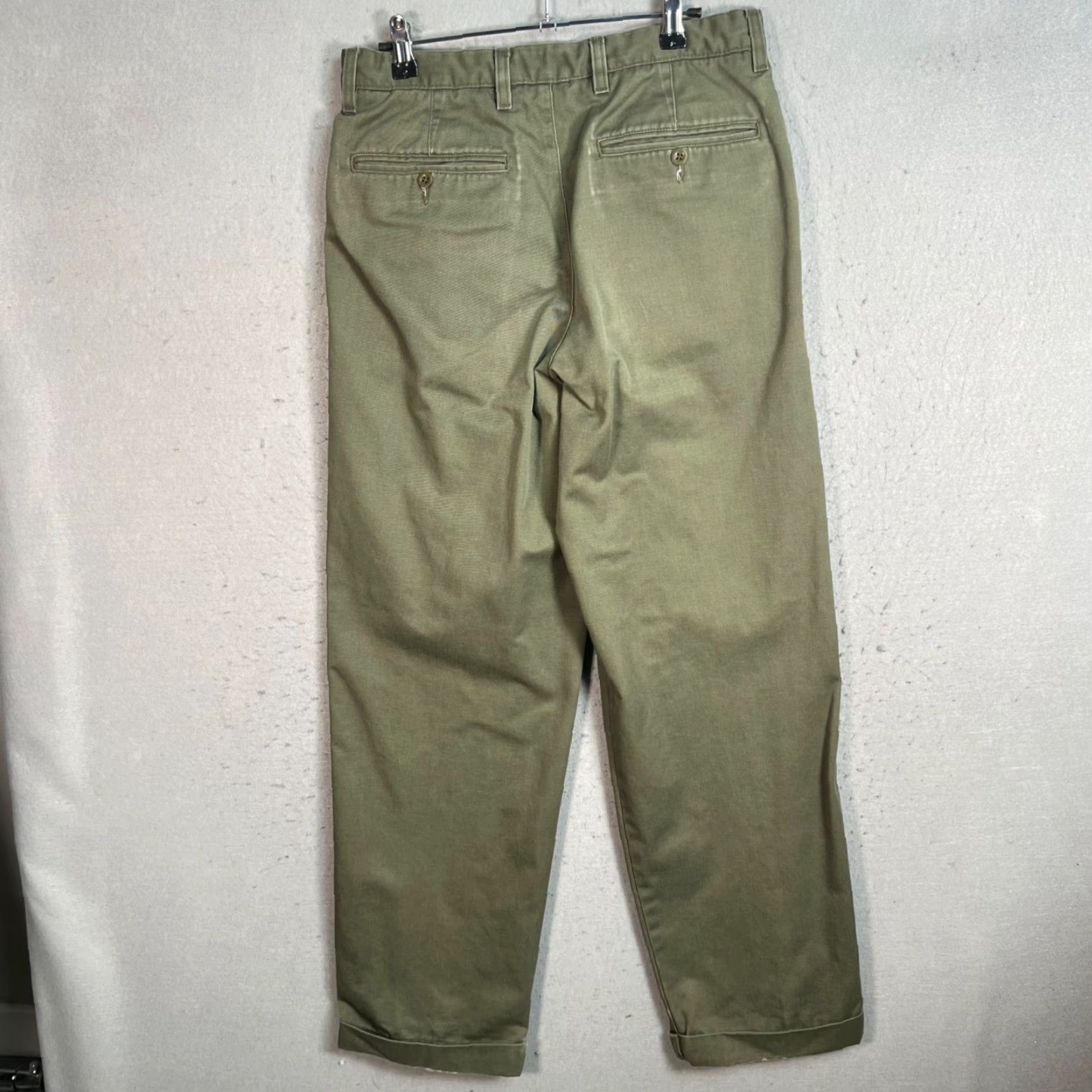 Gap Gap Khakis Relaxed Fit Mens Pants Size 31 x 32 Olive Green Cotton Size US 31 - 2 Thumbnail
