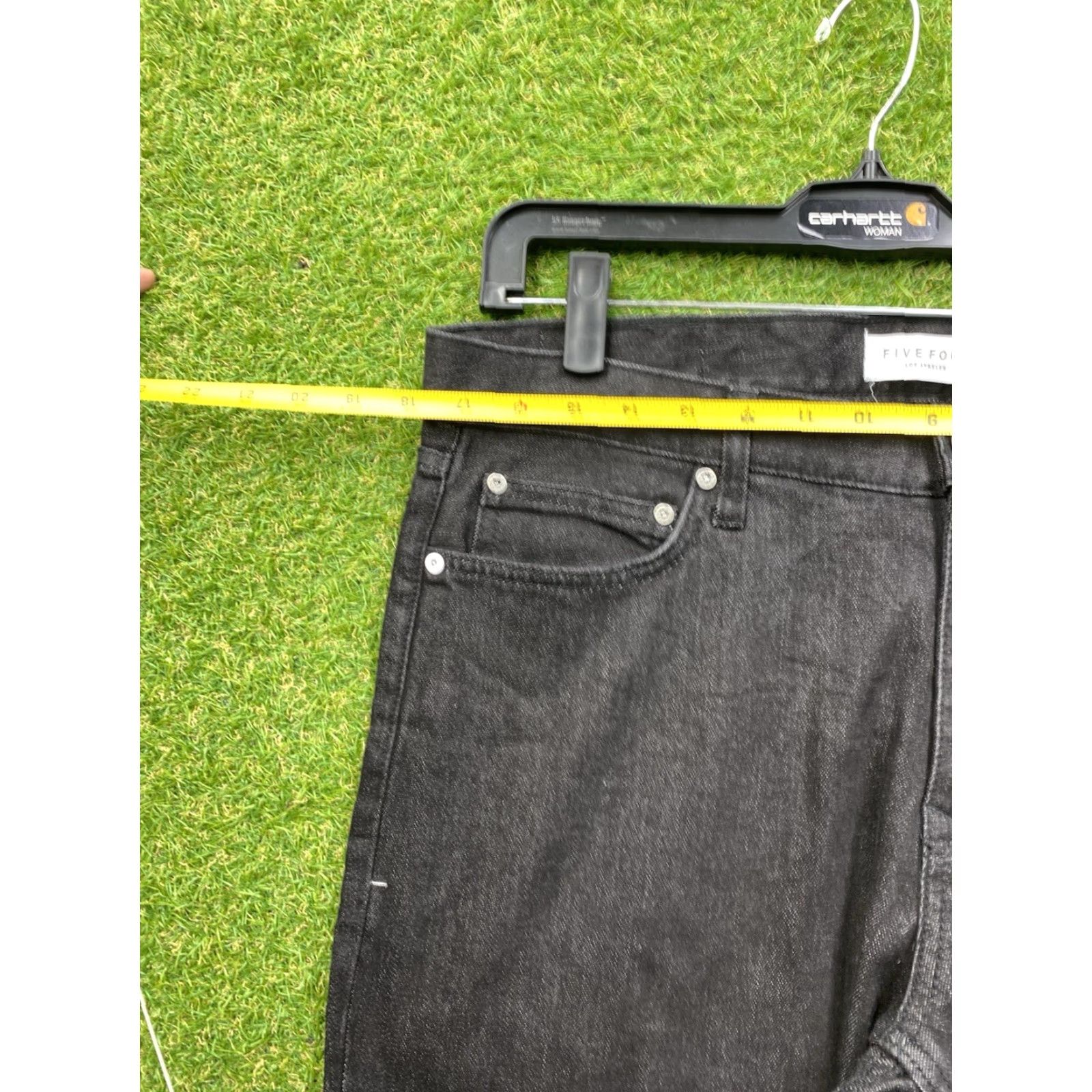 Vintage Five Four Jeans Mens 33x32 Relaxed Straight Charcoal Wash Stretch Casual Preppy Size US 33 - 5 Thumbnail