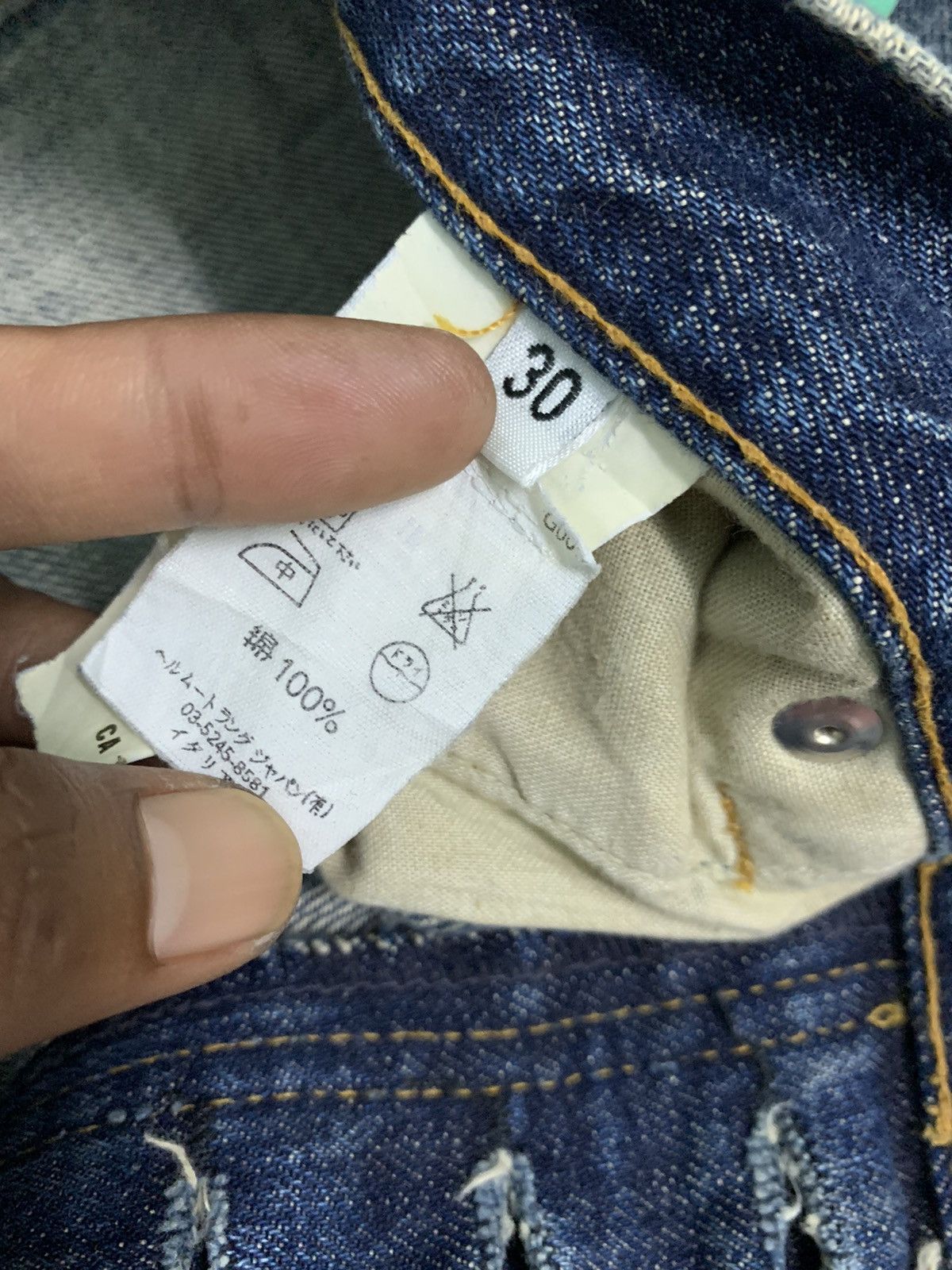 Helmut Lang 🔥Vintage Distressed Helmut Lang denim Jeans Size US 30 / EU 46 - 12 Thumbnail