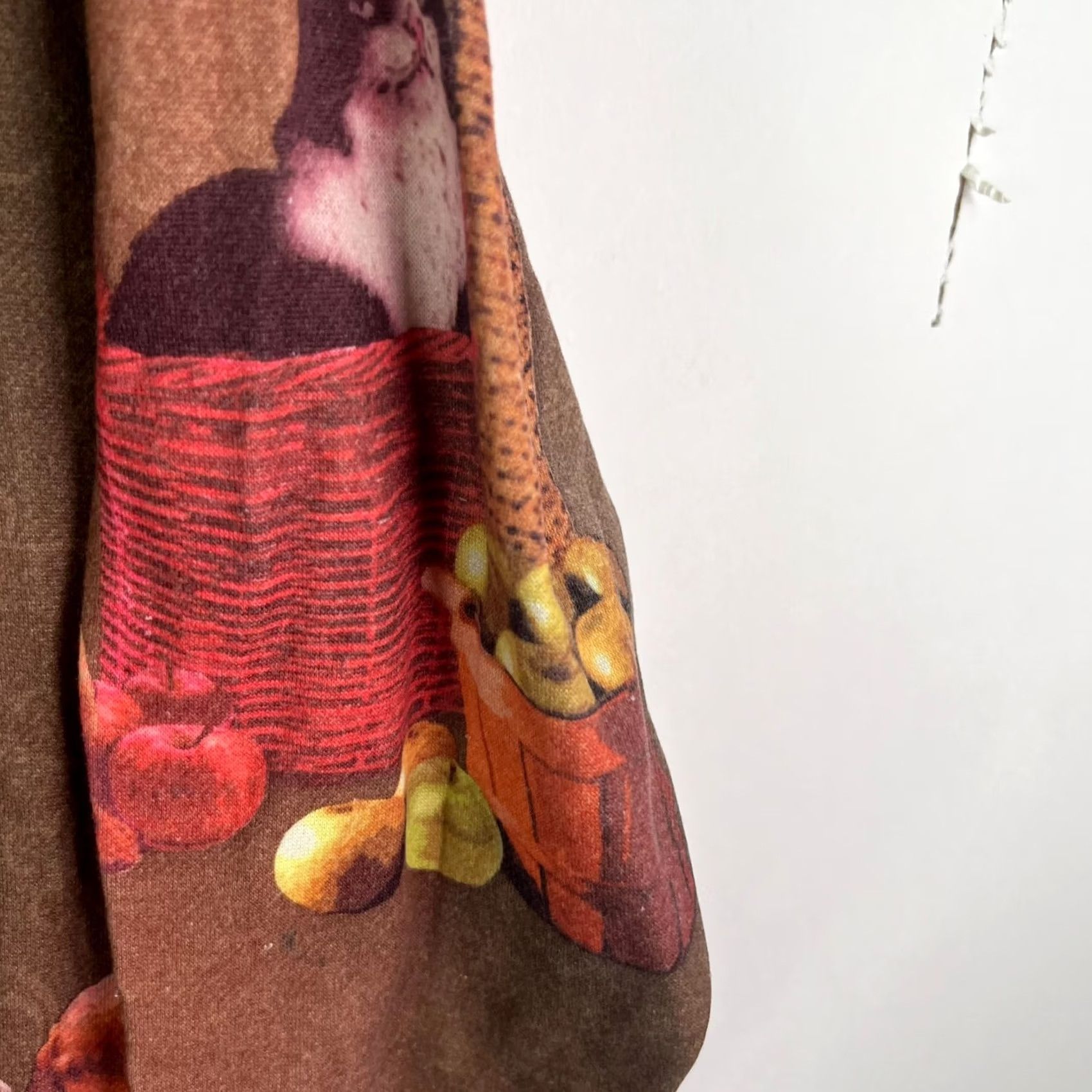 Blair Blair Jacket Womens Size L Brown Cat Pattern Mid-Length Zip Pockets Fall Knit Cotton Blend Blurred? Size L / US 10 / IT 46 - 2 Thumbnail