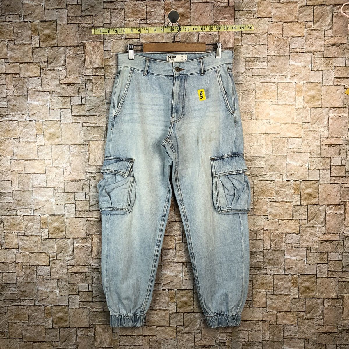 Bershka Blue Cargo Multipocket Joggers Pants #A1173