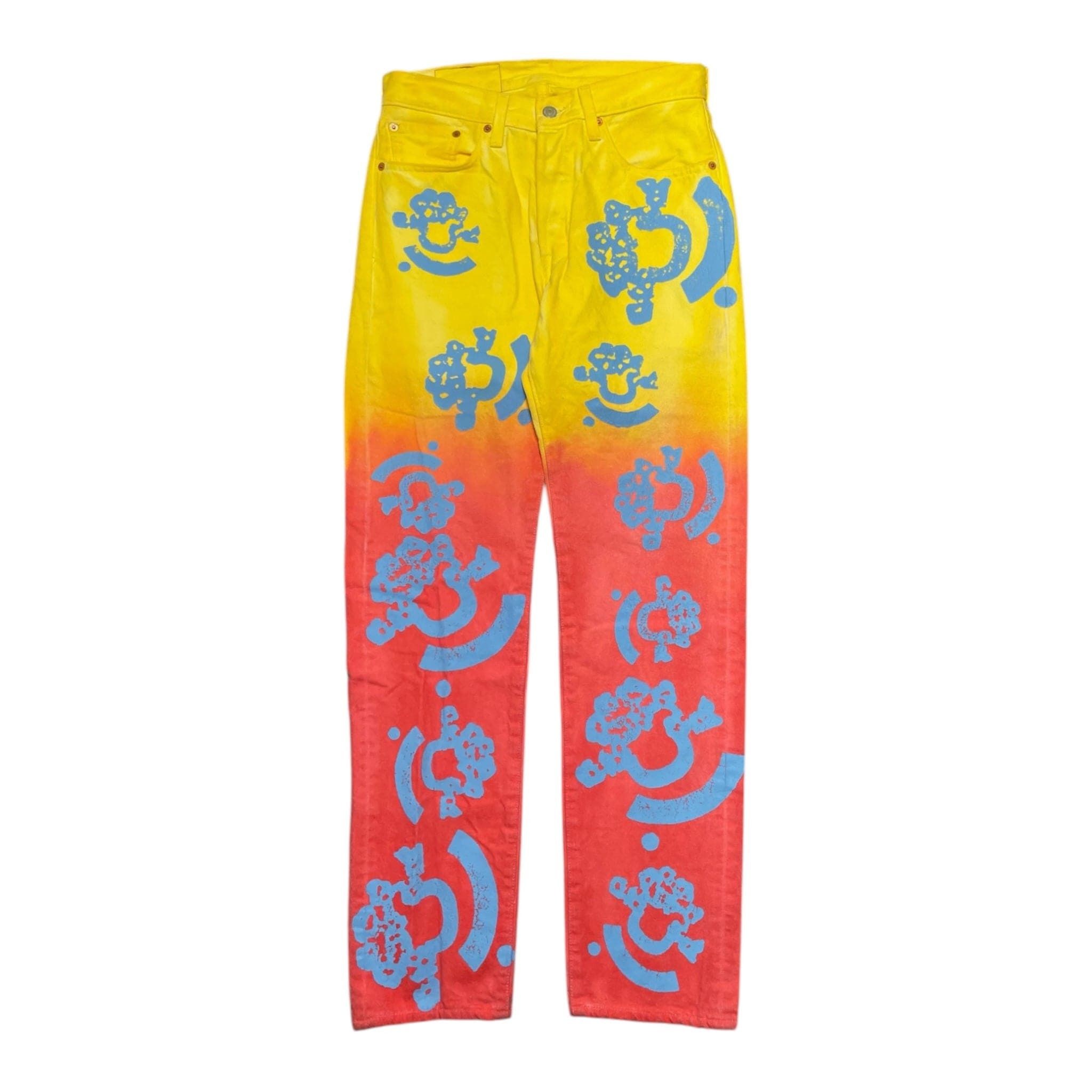 DENIM TEARS X Bstroy Gradient Jeans Yellow Orange Size US 30 / EU 46 - 1 Thumbnail