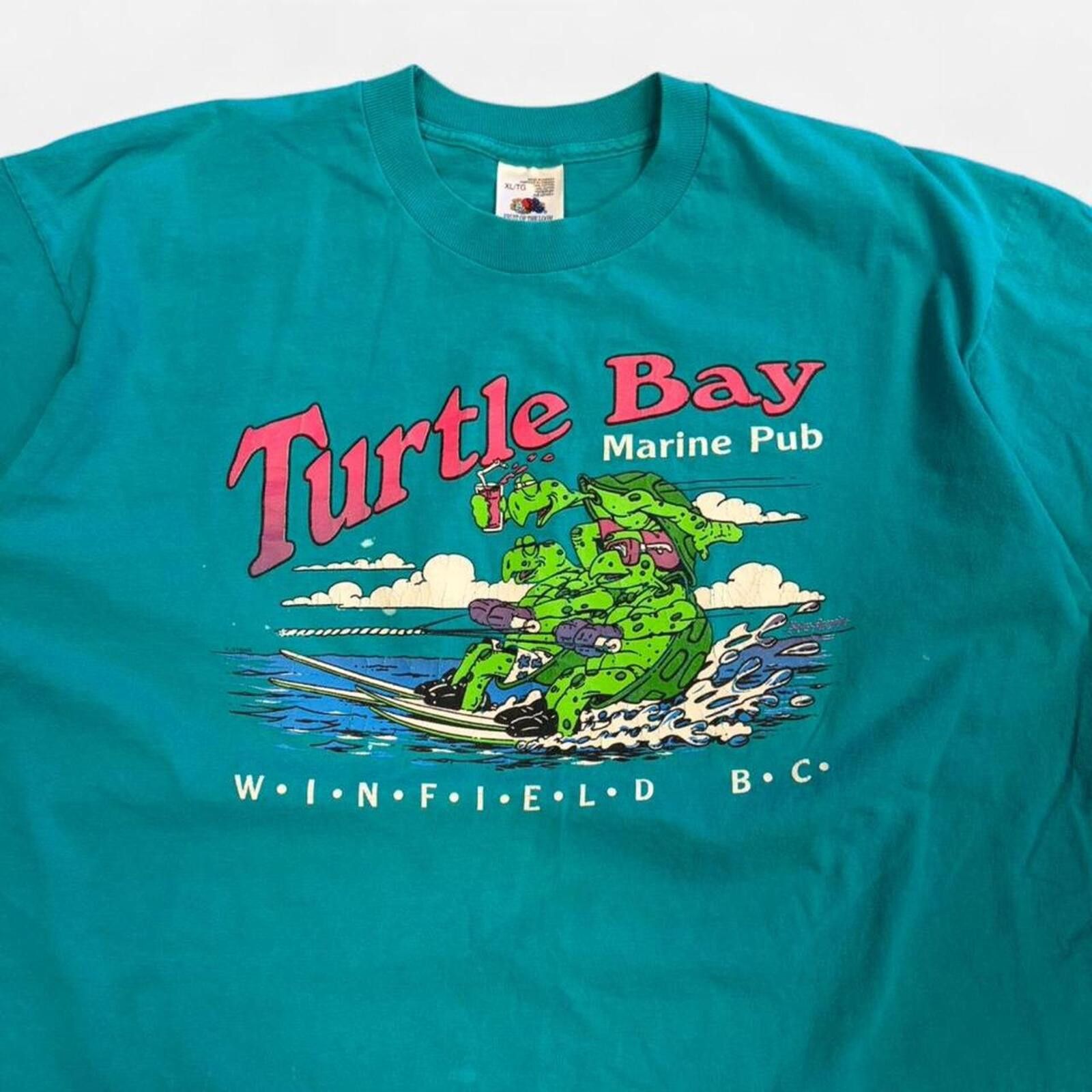 Fruit Of The Loom 90s Turtle Bay Waterski Tee Size US XL / EU 56 / 4 - 2 Thumbnail