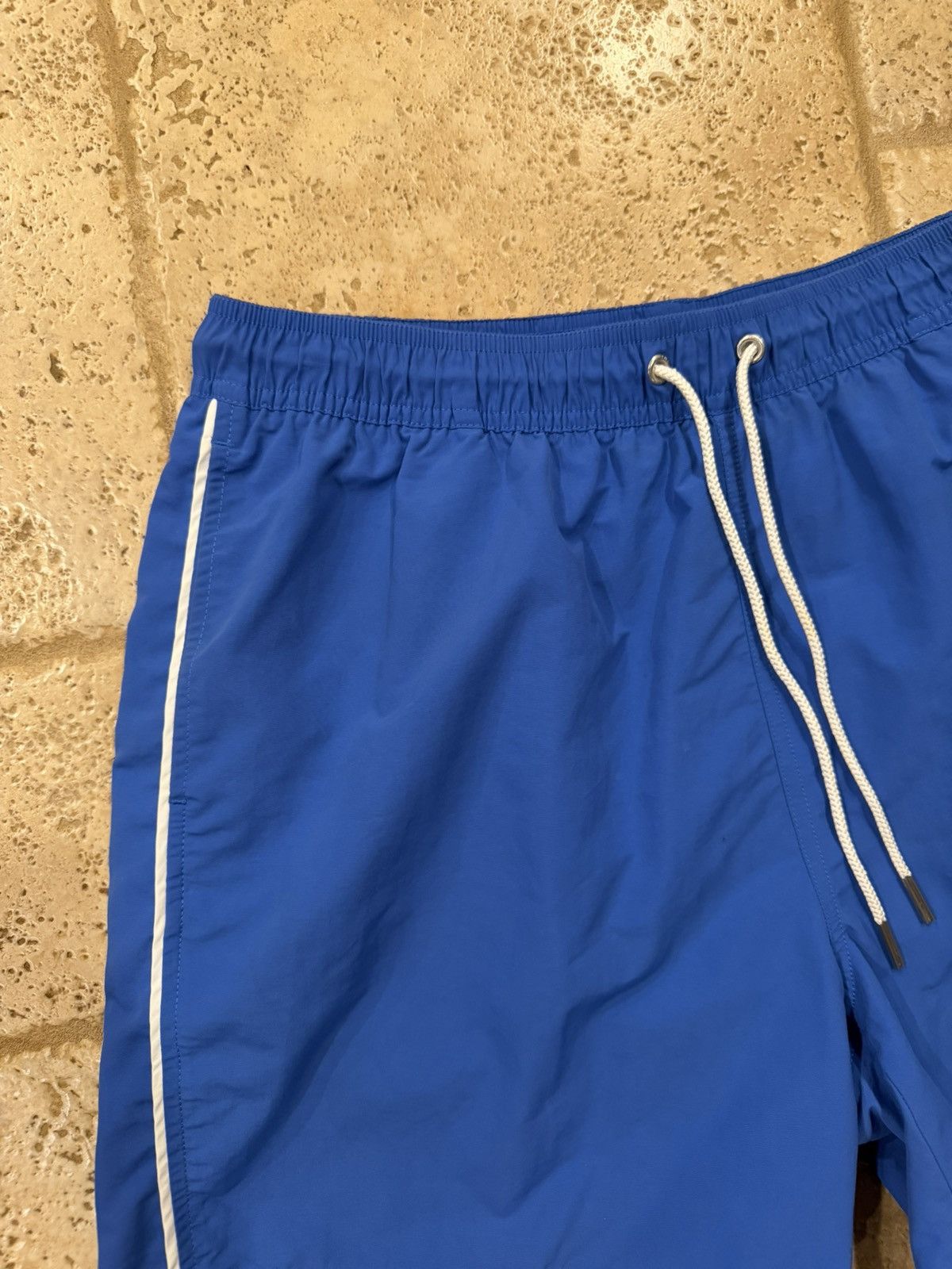 Celine Celine x Hedi FW23 Royal Blue Swim Trunks Logo Print Shorts Size US 34 / EU 50 - 3 Thumbnail