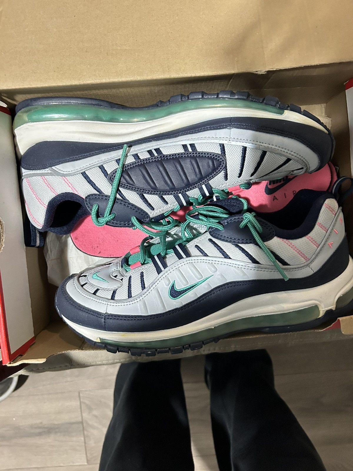 Nike Air Max 98 Sourh Beach Size US 10.5 / EU 43-44 - 3 Thumbnail