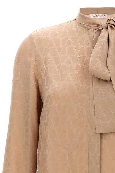 Valentino o1s22i1n0924 Silk Jacquard Toile Iconographe Shirt Size M / US 6-8 / IT 42-44 - 3 Thumbnail
