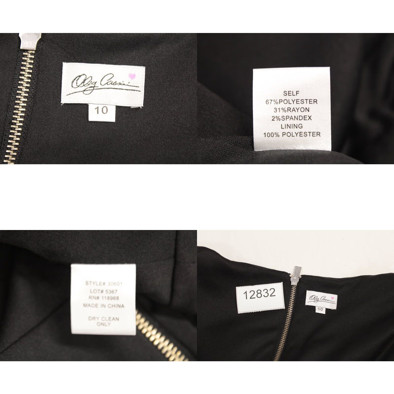 Oleg Cassini Oleg Casini Dress Women's 10 Black & Purple Exposed Zip Bohemian Party Old Money Boho Size L / US 10 / IT 46 - 8 Thumbnail