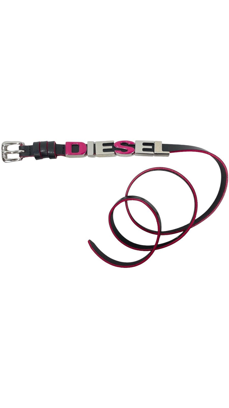 Diesel 🔥LASTDROP🔥Diesel Letters Script Big Logo Thin Leather Belt Grailed