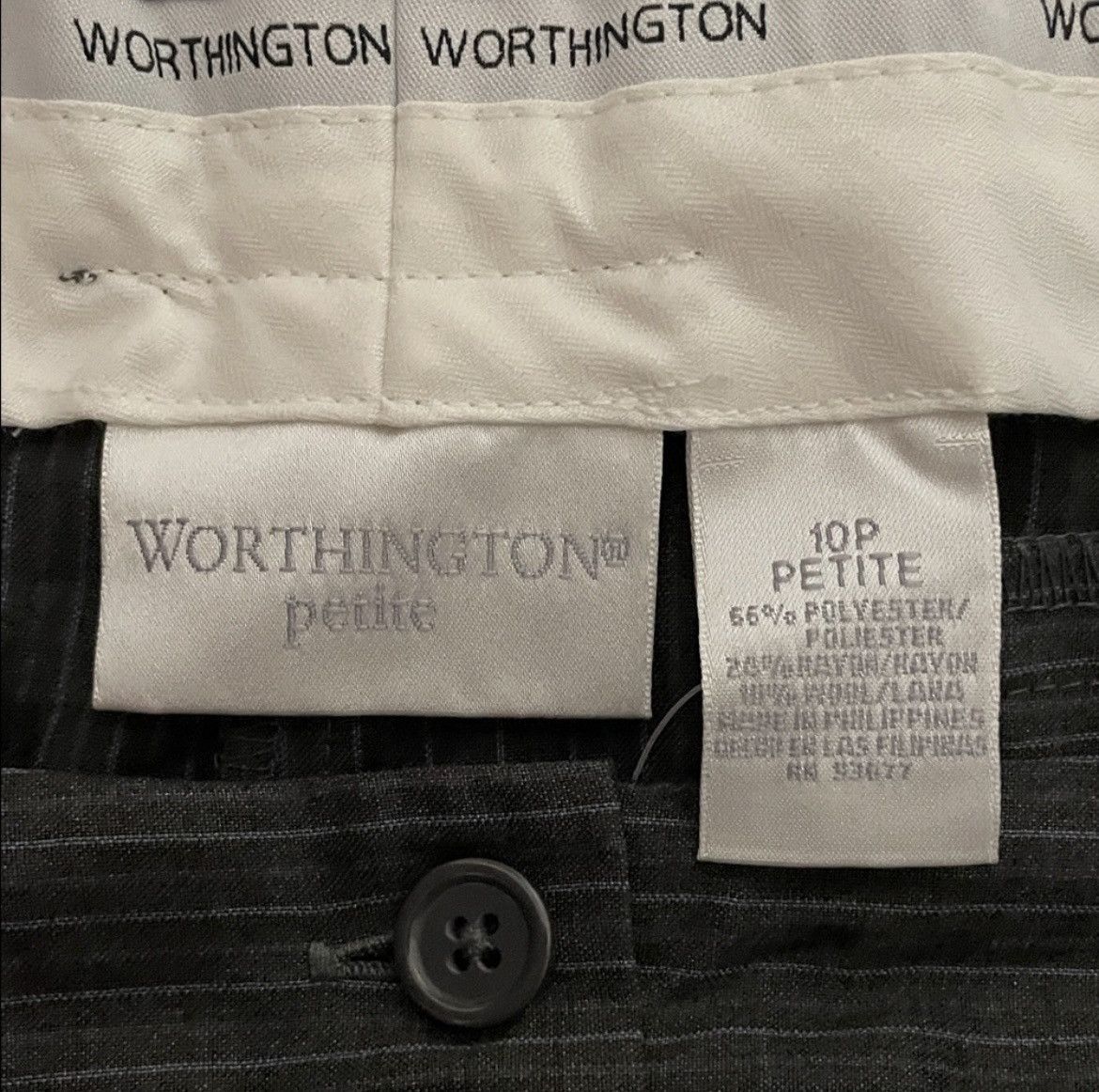 Worthington Worthington Gray Pinstripe Pants Size 32" / US 10 / IT 46 - 2 Thumbnail
