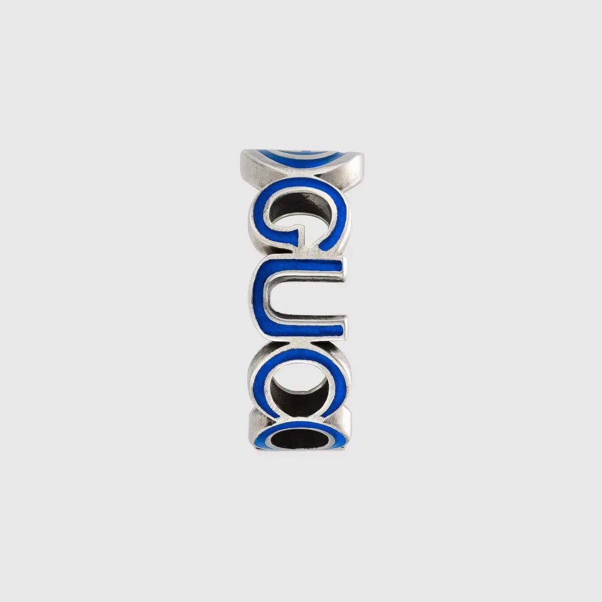 Gucci oc11z0126 Size: 12 / Interlocking Enamel Ring In Blue Size ONE SIZE - 4 Thumbnail