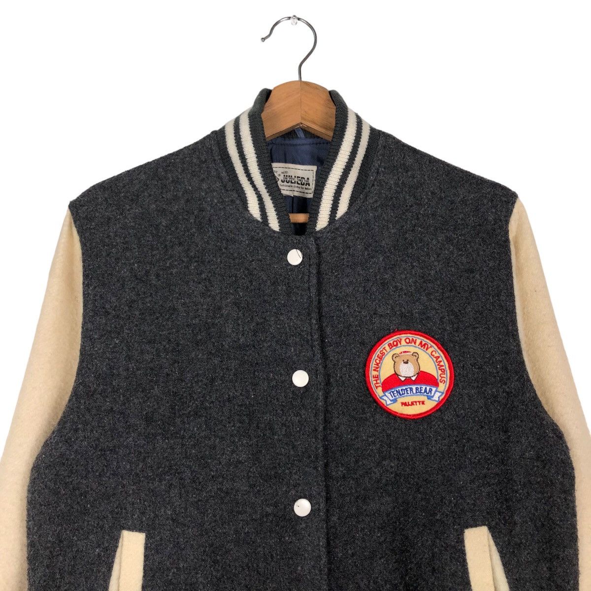 Japanese Brand 🔥Vintage Wool Varsity Jacket Snap Button Big Logo Size US S / EU 44-46 / 1 - 3 Thumbnail
