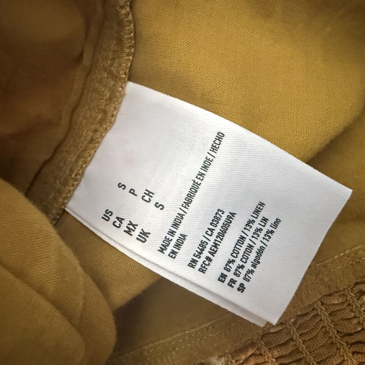 American Eagle Outfitters American Eagle Outfitters Mustard Floral Button-Front Crop Size S / US 4 / IT 40 - 5 Thumbnail