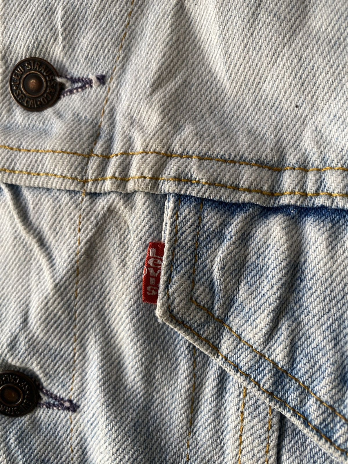 Levi's Vintage 80’s Levis Stonewashed Trucker Denim Jacket Size US M / EU 48-50 / 2 - 8 Thumbnail