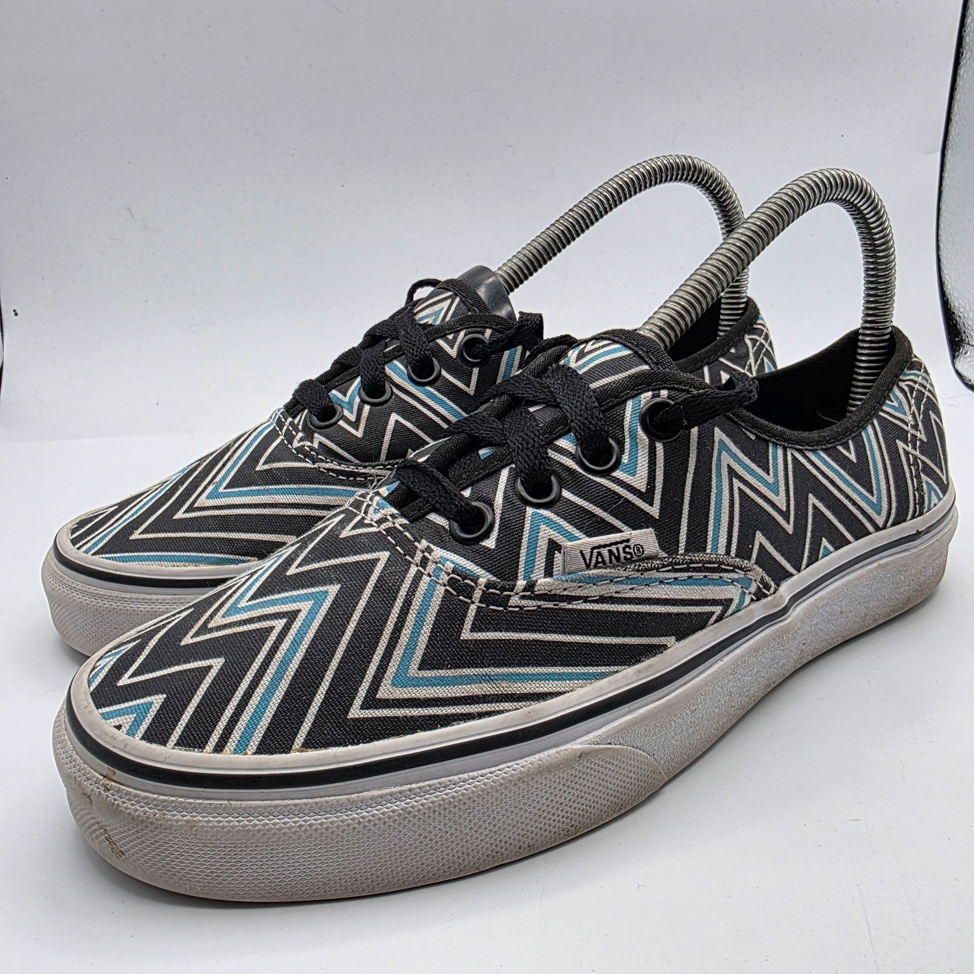 Vans Vans Authentic Chevron Print Womens Size 7.5 Black White Low Size US 7.5 / IT 37.5 - 4 Thumbnail