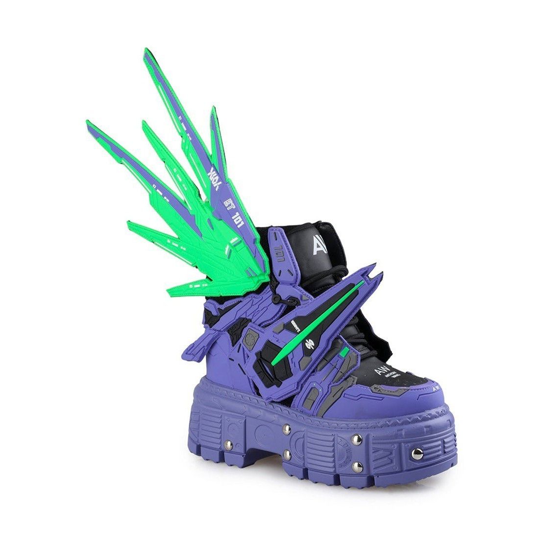 Other Wang M07 Goblin Purple Hidden Wedge Women's Combat Mech Mode Size US 8 / IT 38 - 6 Thumbnail
