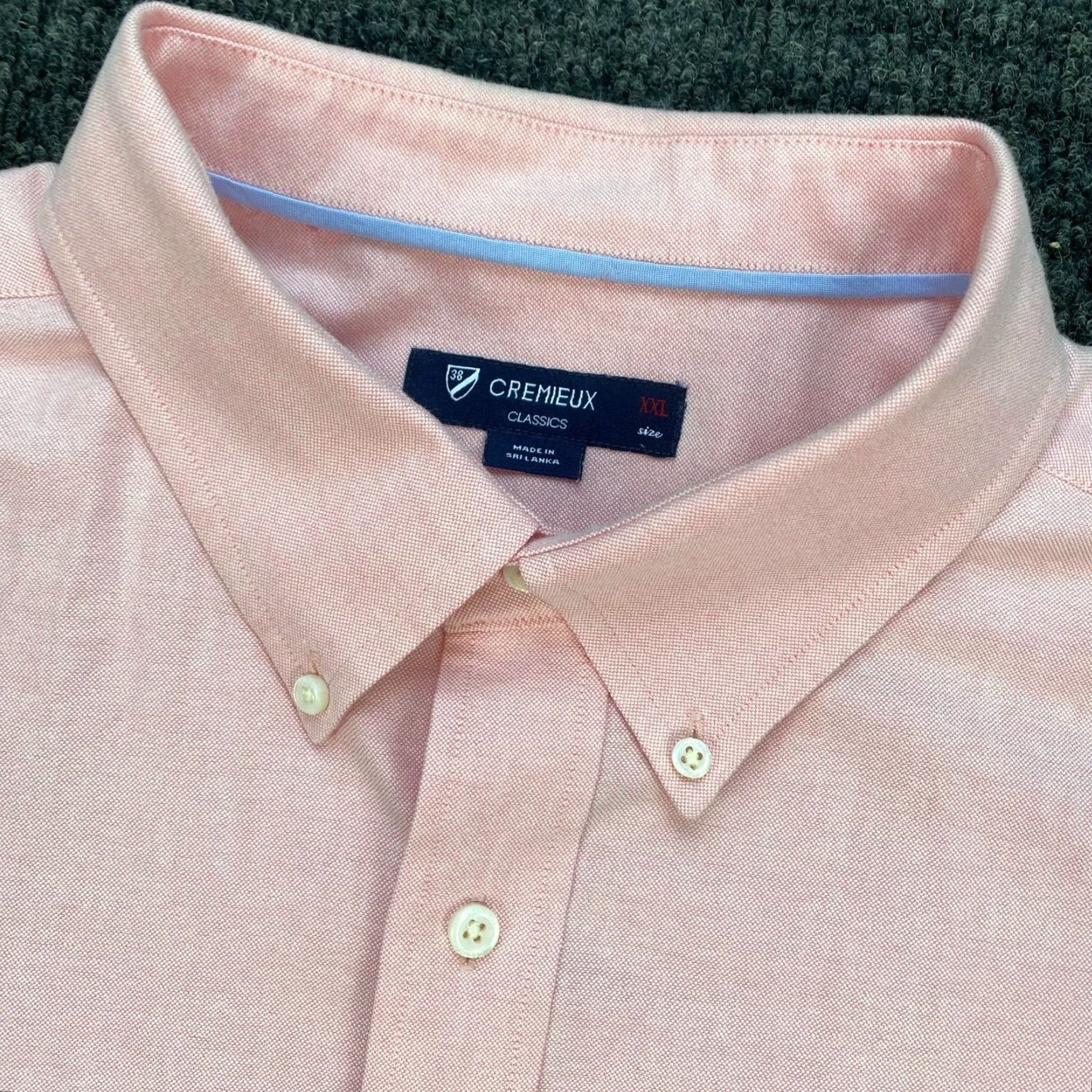 Cremieux Cremieux Shirt Button-Down Collared Long Sleeve 2XL Pink Solid Mens Size US XXL / EU 58 / 5 - 2 Thumbnail