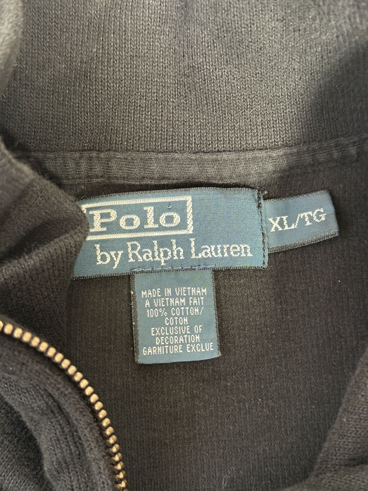 Polo Ralph Lauren Vintage Polo Ralph Lauren 1/4 Zip Navy Cotton Sweater Size US XL / EU 56 / 4 - 6 Thumbnail
