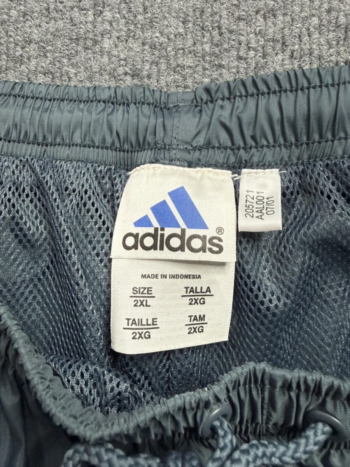 Adidas Vintage 90s Adidas Baggy Jogger Trackpants Gray White 2XL Size US 40 / EU 56 - 4 Thumbnail
