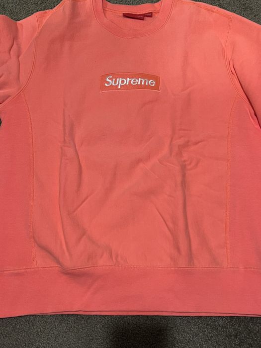 Supreme fluorescent cheap pink box logo