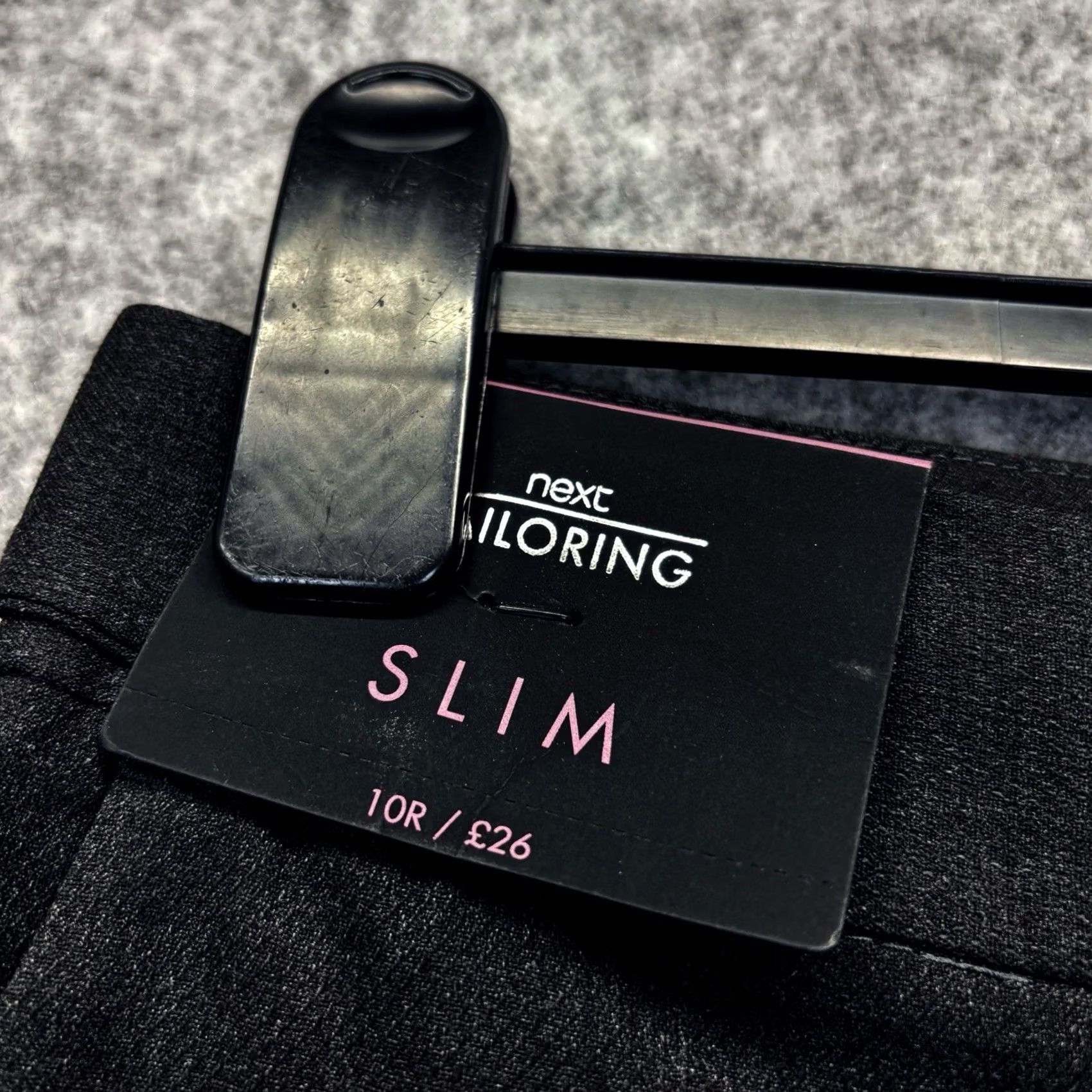 NEXT NEXT Tailoring Trousers Dark Charcoal Women’s 10R Regular Polyester Elastane Viscose Flat Front Modern UK Eur38 Ladies Mens? Size 32" / US 10 / IT 46 - 4 Thumbnail