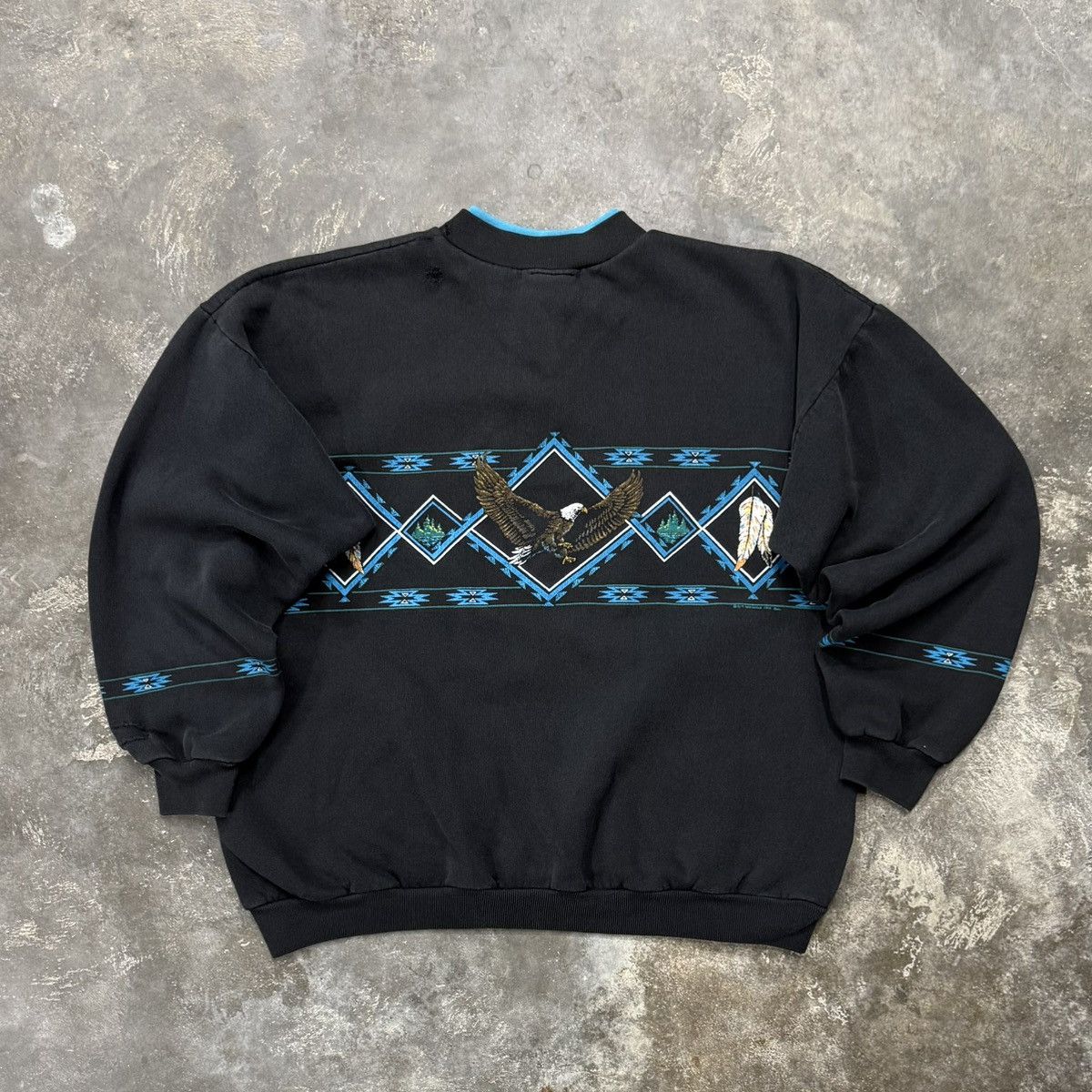 Vintage 90s Art Unlimited Eagle Sweatshirt USA XL Size US XL / EU 56 / 4 - 4 Thumbnail
