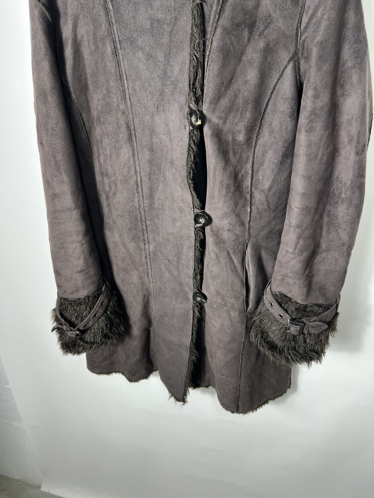 Giorgio Armani Vintage streetwear Y2k Armani Jeans Faux Fur Coat Jacket Size M / US 6-8 / IT 42-44 - 3 Thumbnail