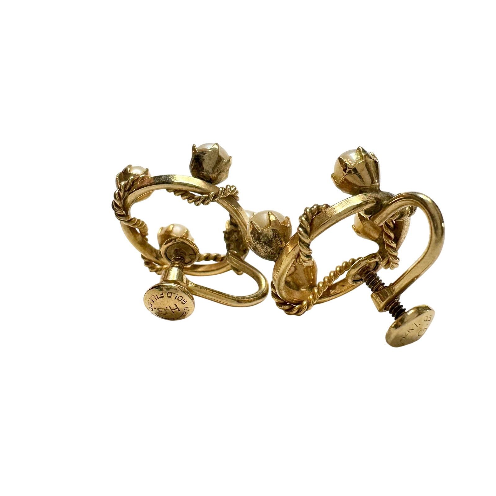Other 1950's Henry Griffith & Sons Gold Filled Screw back Earrings Size ONE SIZE - 6 Thumbnail