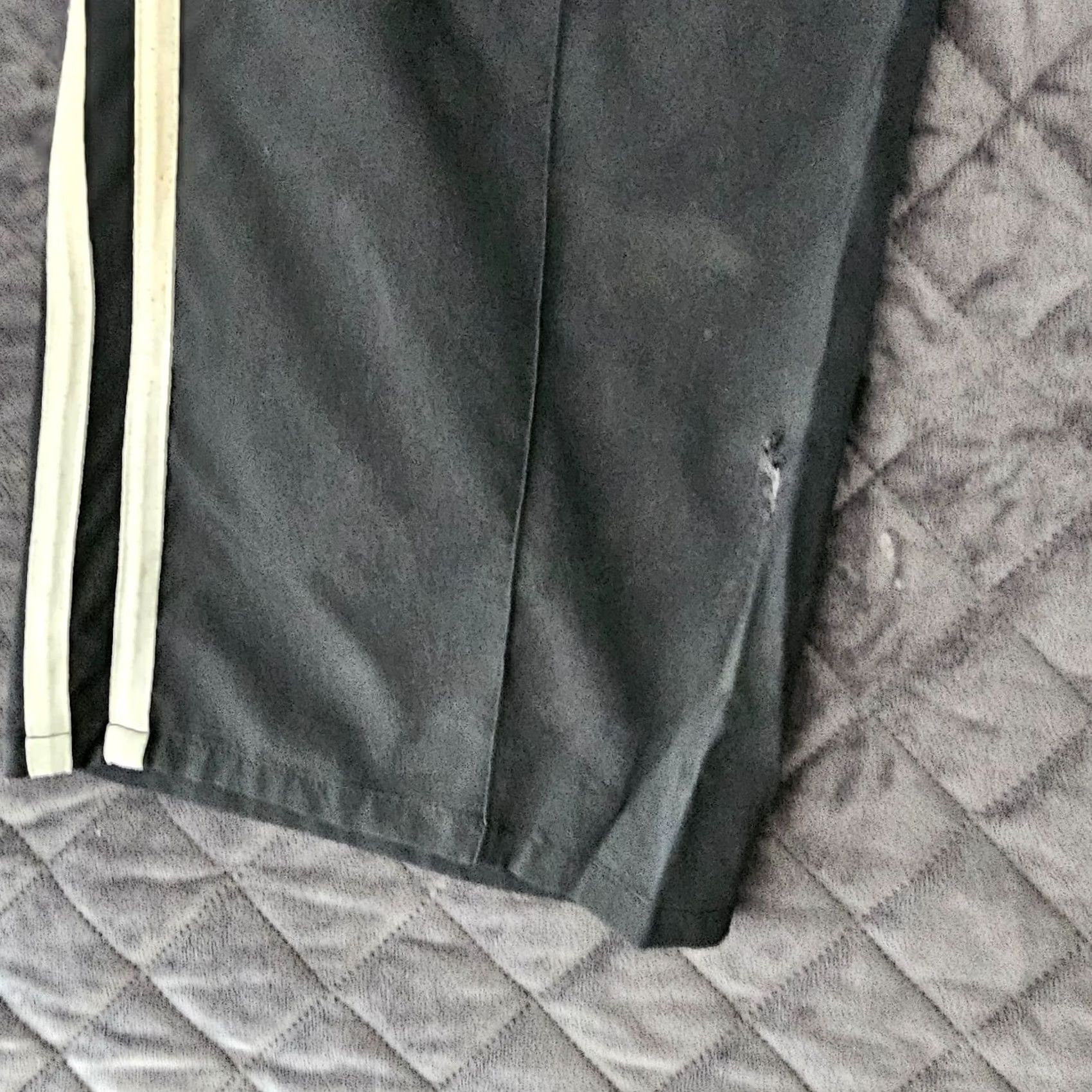 Express Express Cropped Pants Women’s M Black White Stripe Stretch Pull On Wide-Leg Casual Pants Size 32" / US 10 / IT 46 - 3 Thumbnail