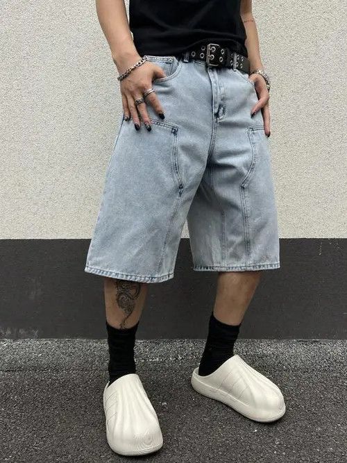 Japanese Brand × Vintage VINTAGE Y2K DRIP denim shorts jorts Size US 34 / EU 50 - 1 Thumbnail