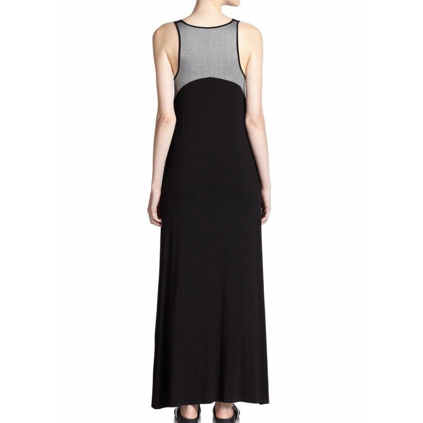 Vince Vince Black & Grey Color Block Maxi Dress Size S / US 4 / IT 40 - 2 Thumbnail