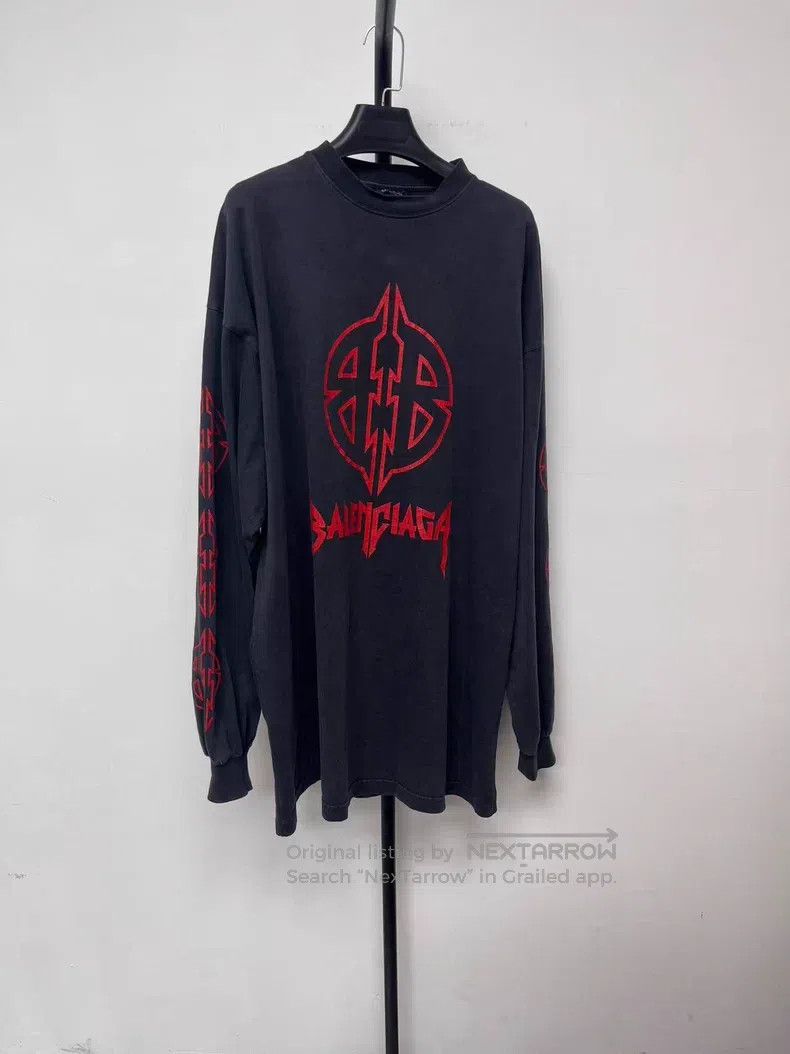 Balenciaga Balenciaga Letter Printed Crew Neck Long Sleeve Sweatshirt Size US M / EU 48-50 / 2 - 1 Thumbnail