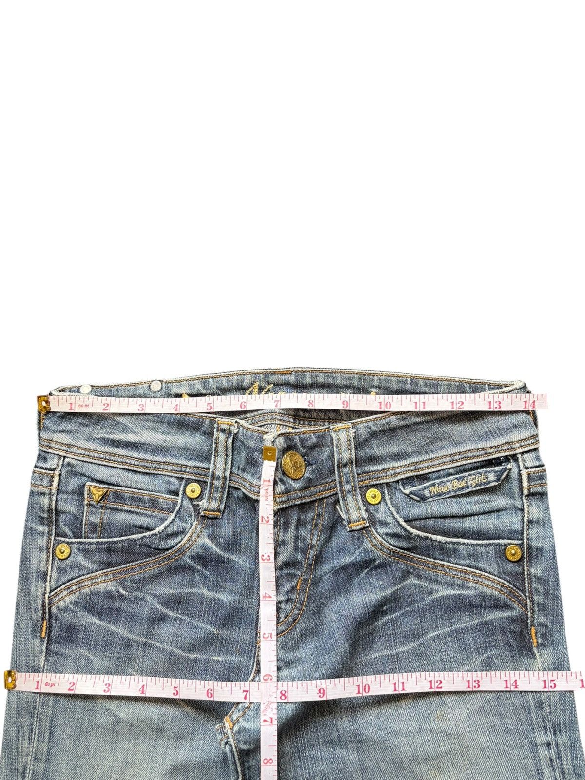Diesel Vintage Japanese Brand Distress Low Rise Flare Jeans Size 28" / US 6 / IT 42 - 6 Thumbnail