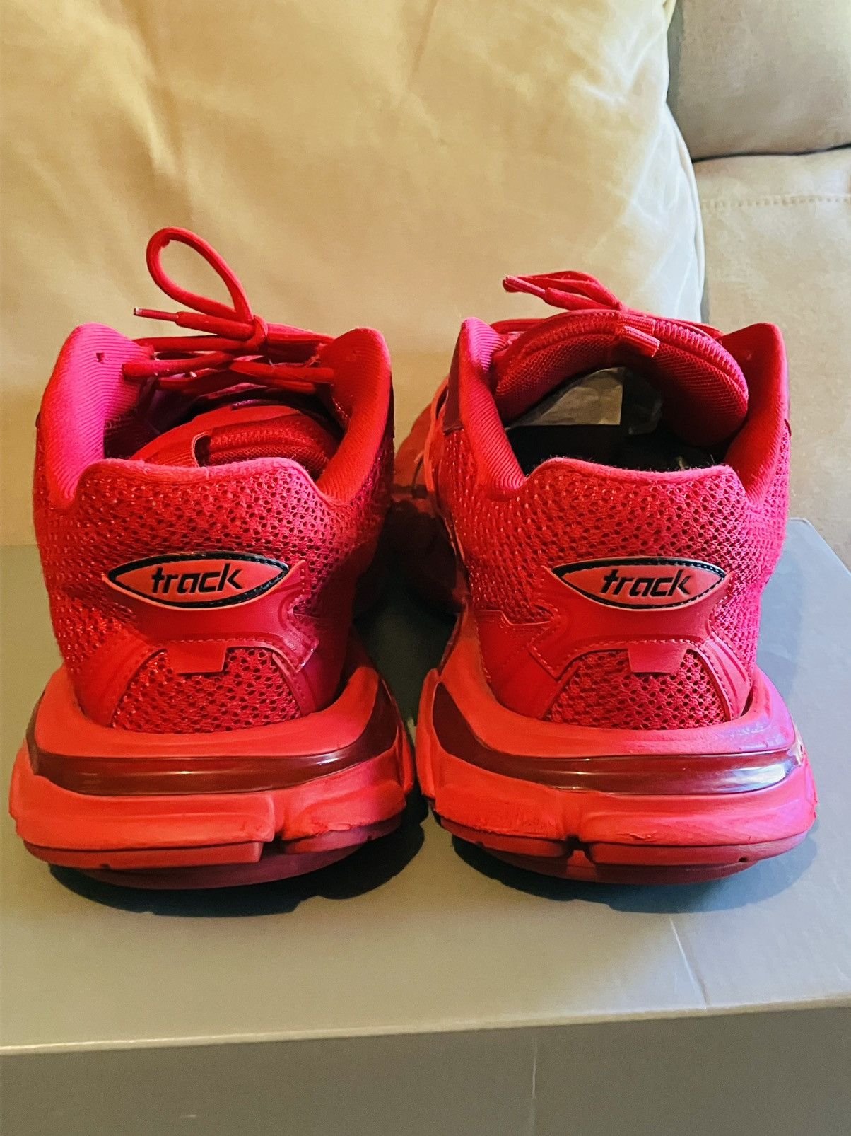 Balenciaga Baenciaga track runner 3 red size 43 US 10 Size US 10 / EU 43 - 4 Thumbnail