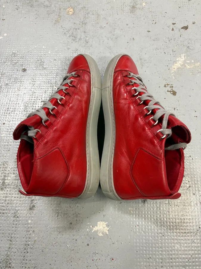 Balenciaga Balenciaga Arena Red & Grey High Top Sneakers Size US 10.5 / EU 43-44 - 5 Thumbnail