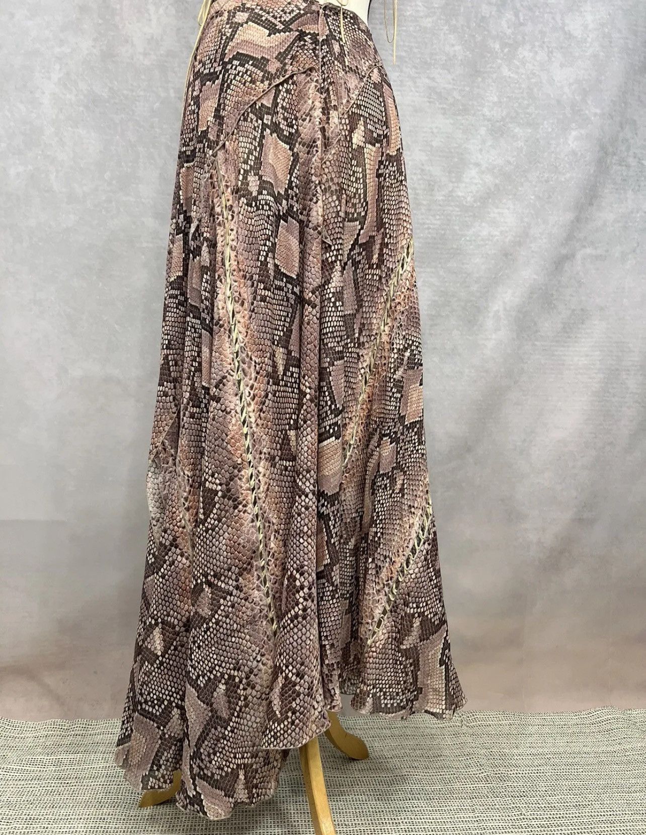 Roberto Cavalli Roberto Cavalli SS11 snakeskin lace up gown Size S / US 4 / IT 40 - 3 Thumbnail