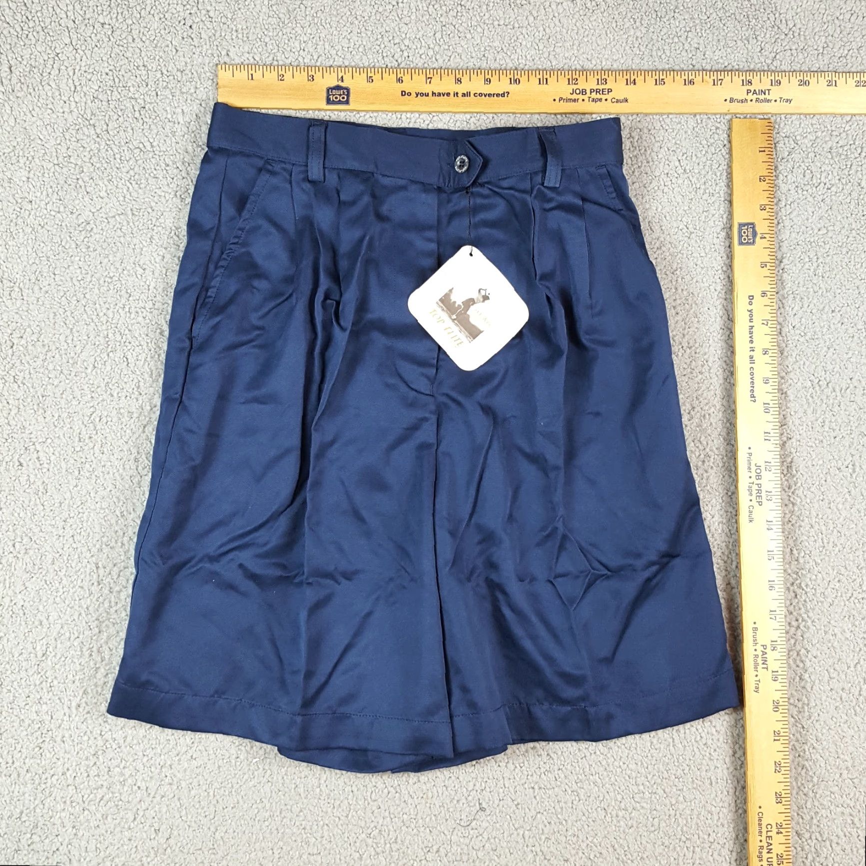 Spalding VINTAGE Spalding Relaxed Fit Pleated Front Preppy Golf Size 12 High Waist Navy Blue Chino Shorts Women 12 Navy Blue Chino Shorts Size 34" / US 12 / IT 48 - 4 Thumbnail