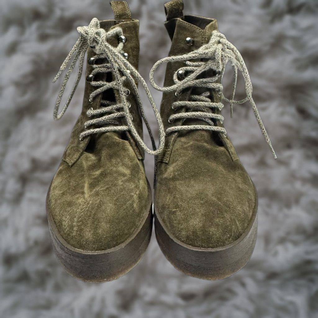 Vintage Jenni Kayne Boots Womens 37 EU 6.5 US Brown Suede Chukka Lace Up Size US 7 / IT 37 - 1 Thumbnail